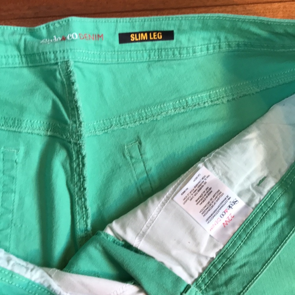 Style & Co Mint Green Denim View 5